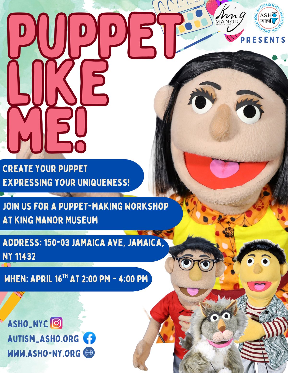 ASHO Puppet Workshop — King Manor Museum